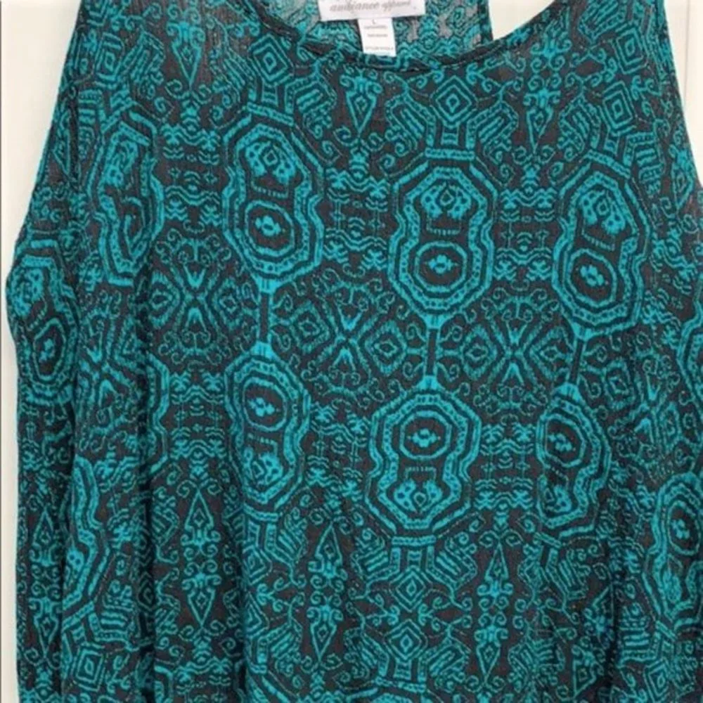 Ambiance Tank Top Size L Geometric Print - Picture 2 of 6